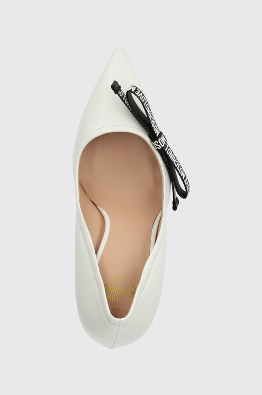 Love Moschino szpilki skórzane biały JA10379G0IIE0100