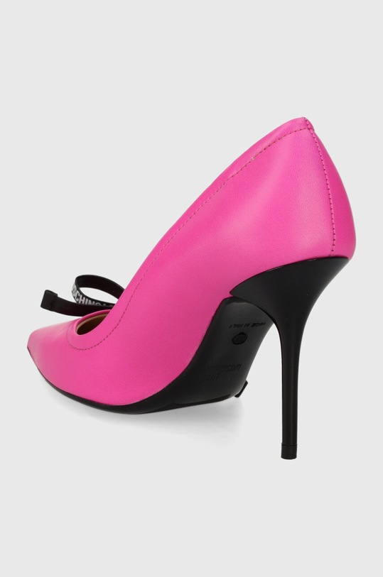 Obuwie Love Moschino szpilki skórzane JA10379G0IIE0604 różowy