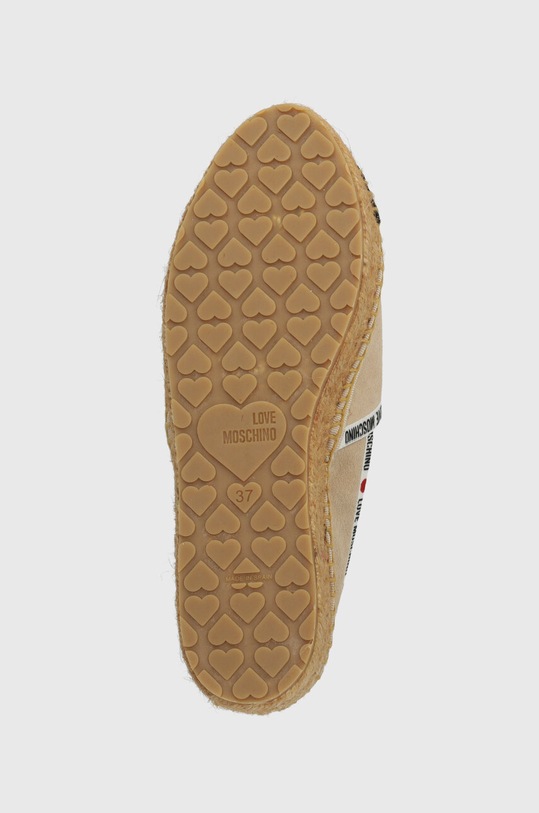 Love Moschino espadrile din piele întoarsă JA10553G0IIG0131 bej