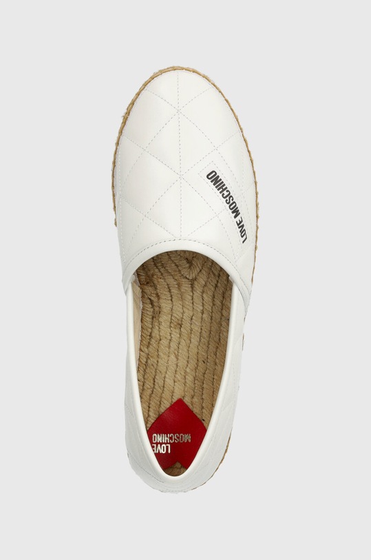 Love Moschino espadryle skórzane biały JA10582G0IIE0100