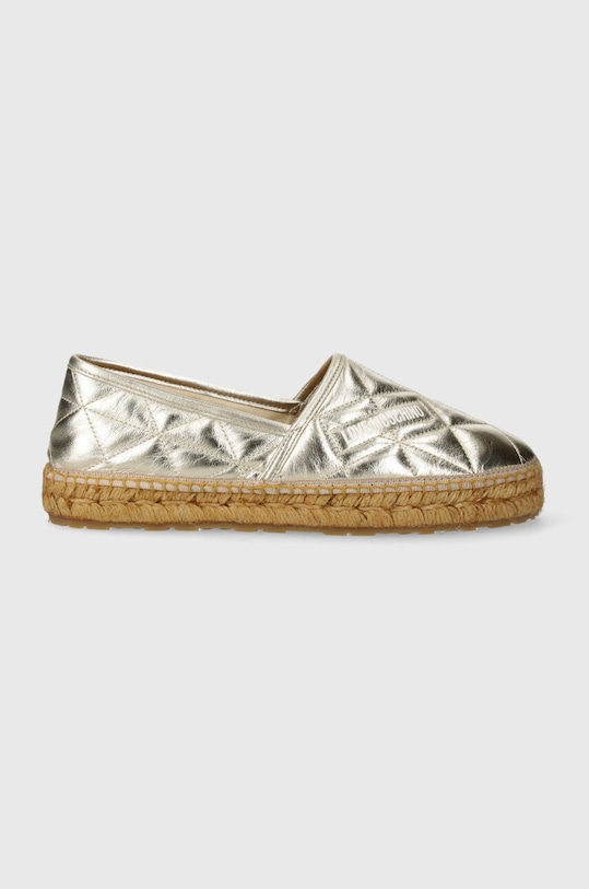 Kožené espadrilky Love Moschino JA10582G0IIF0900 zlatá SS24