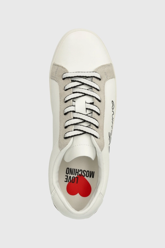 Love Moschino sneakers din piele alb JA15512G0IIAC10A