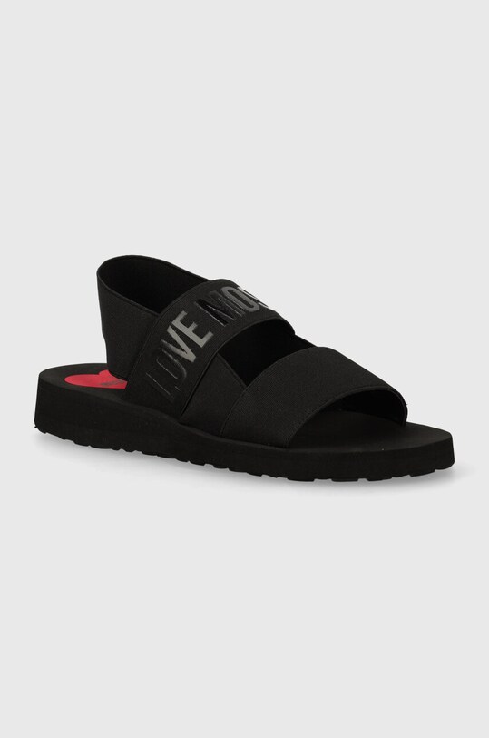 Love Moschino sandały tekstylny czarny JA16033G0IJN7000