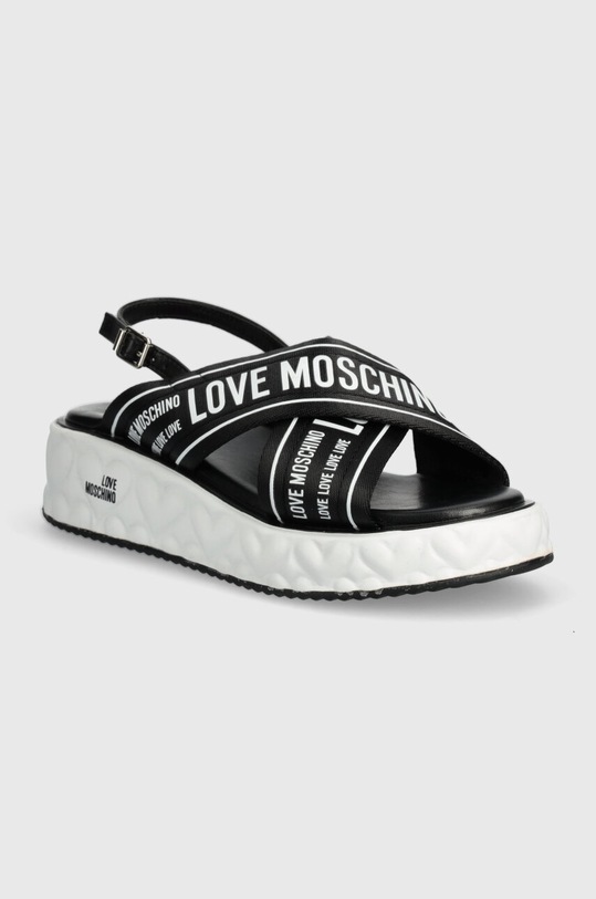 Love Moschino sandały tekstylny czarny JA16315I0IIX300A