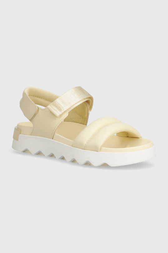 Sorel sandały skórzane VIIBE SANDAL płaski beżowy 2030511292