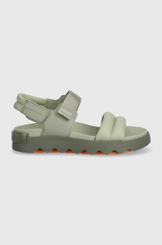 Sorel sandały skórzane VIIBE SANDAL 2030511348 zielony SS24