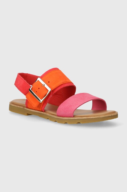 Sandali iz semiša Sorel ELLA III SLINGBACK Ravna roza 2069721617