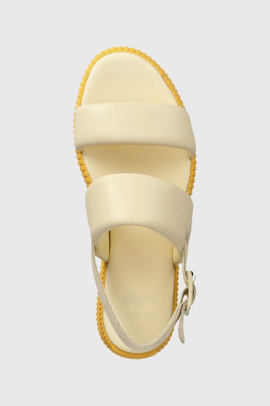 Sorel sandały skórzane ONA STREETWORKS GO-TO FL beżowy 2070231292