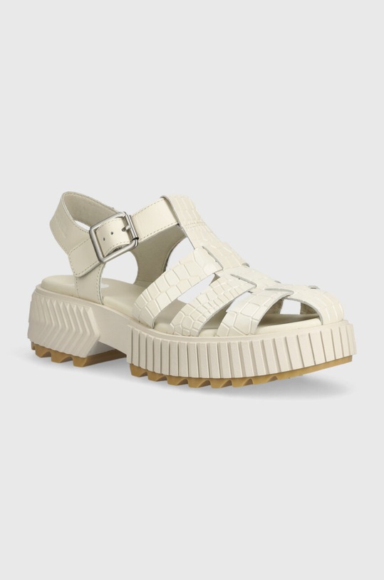 Sorel sandały skórzane ONA STREETWORKS FISHERMA płaski beżowy 2084691191