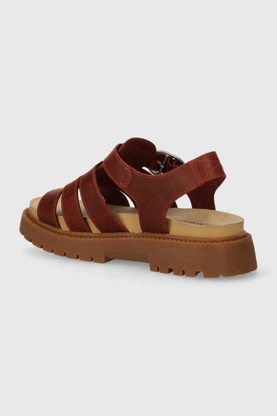 Shoes Timberland leather sandals Clairemont Way TB0A5ZKZEQ81 red