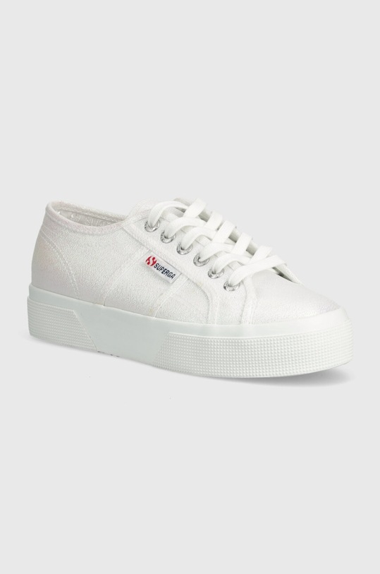 Superga tenisi 2740 PLATFORM LAME platformă alb S6128SW