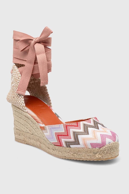 Еспадрили Missoni Eva 86 скосена платформа розов M25.002