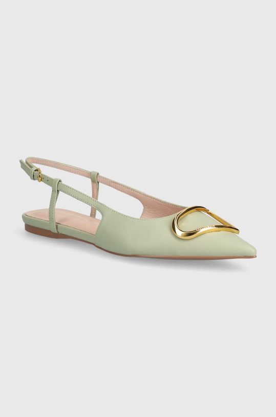 Coccinelle balerini de piele piele verde QSD.21.02.01.G24