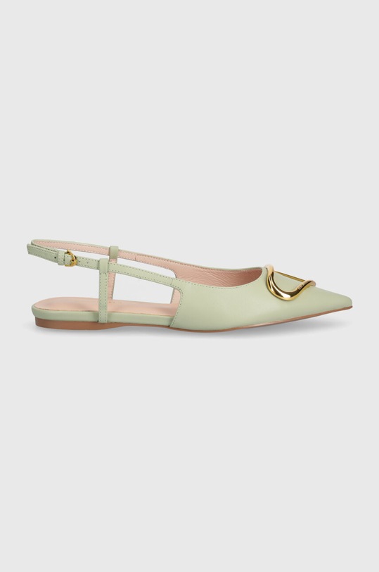 Coccinelle balerini de piele QSD.21.02.01.G24 verde SS24