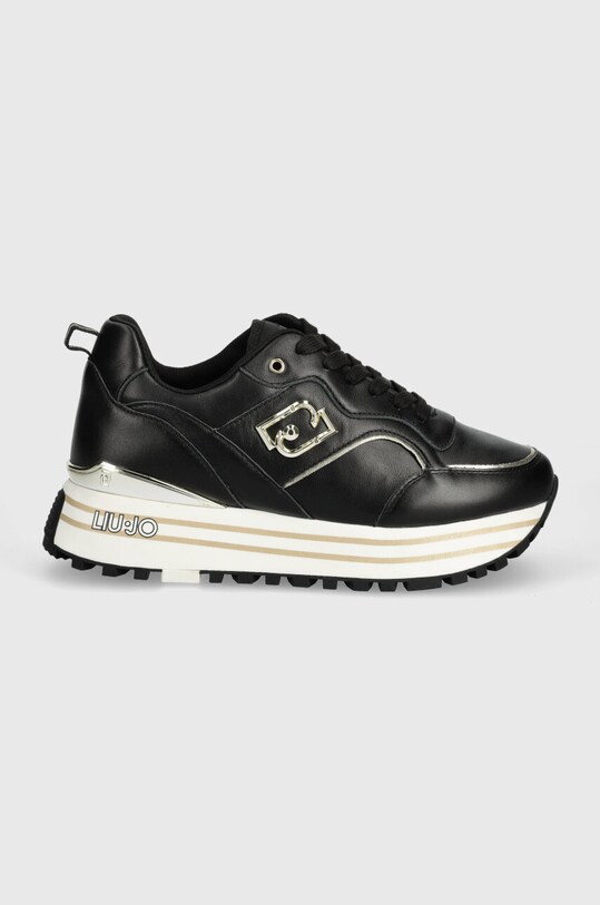 Liu Jo sneakersy skórzane LIU JO MAXI WONDER 73 BA4059P010222222 czarny SS24