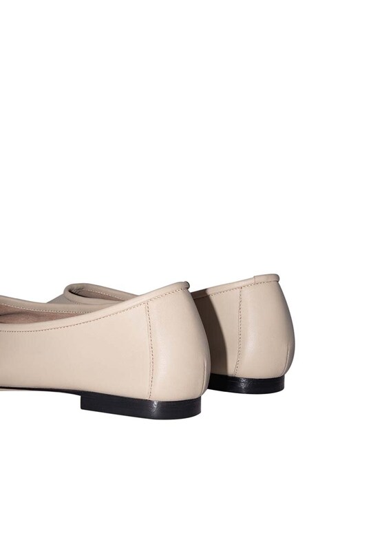 By Far balerini de piele Prudence bej MWFFC005LL028BG028PL