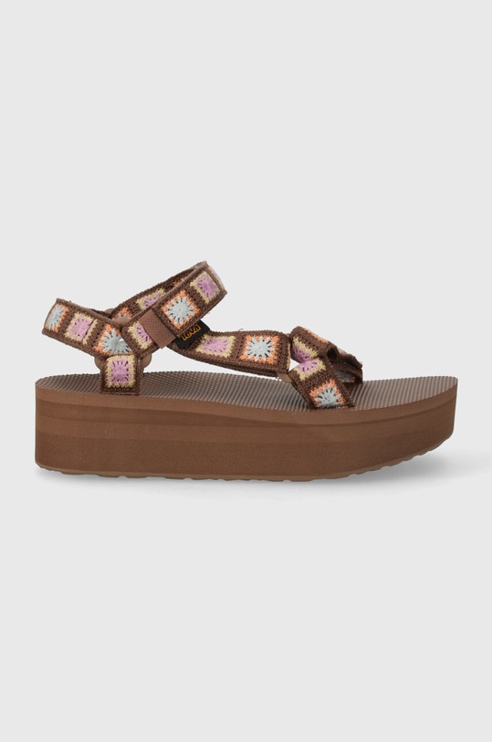 Teva sandały Flatform Universal Crochet 1150210 brązowy SS24
