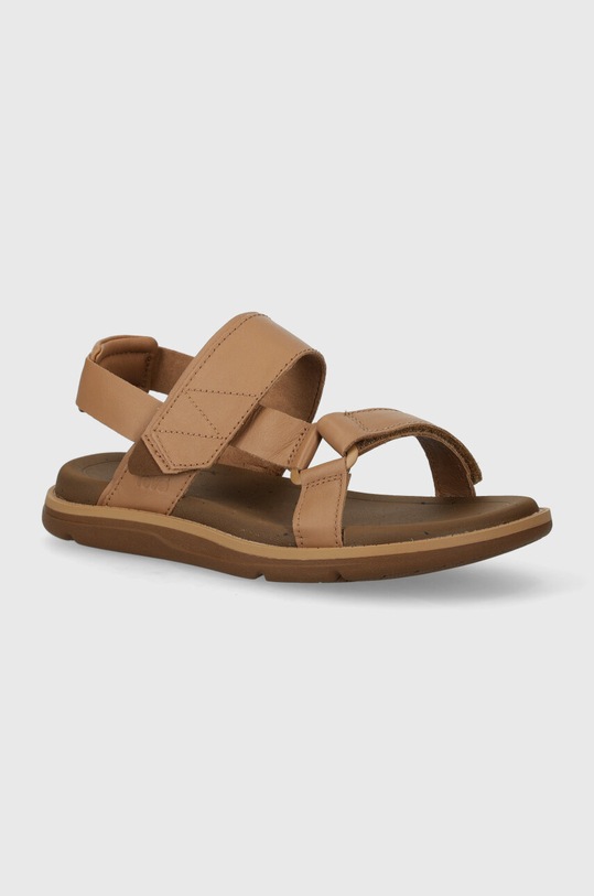 Teva sandały skórzane Madera Slingback płaski brązowy 1152570