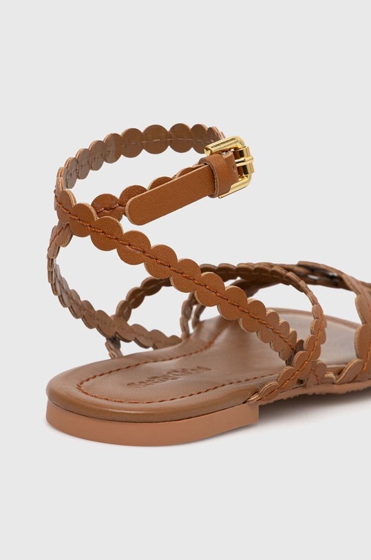 Obuwie See by Chloé sandały skórzane SB42031A.533 brązowy