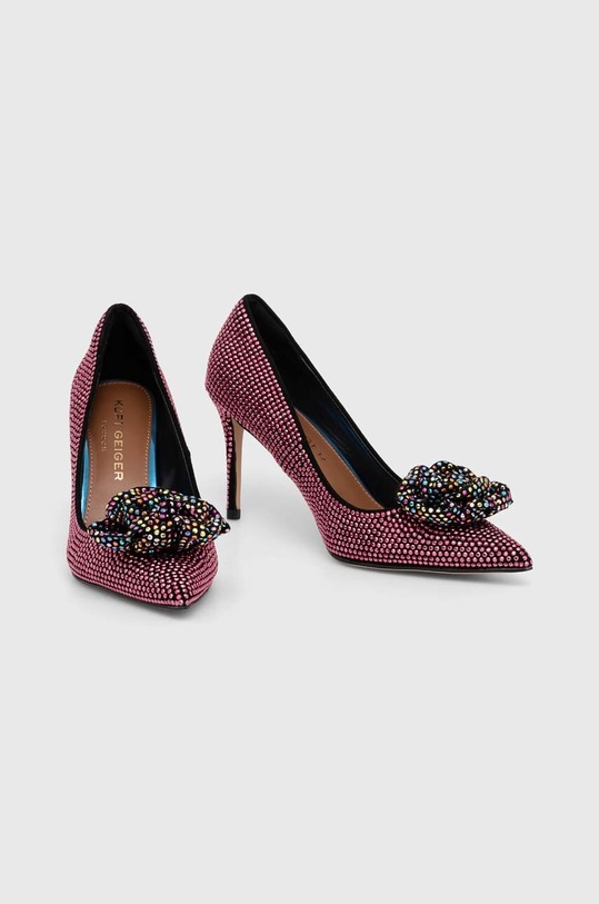 Kurt Geiger London szpilki zamszowe 9990757209.PINK różowy SS24