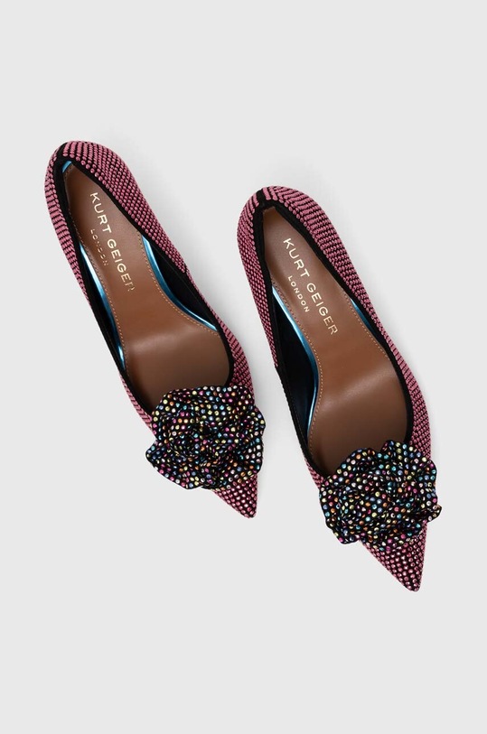 Kurt Geiger London szpilki zamszowe różowy 9990757209.PINK