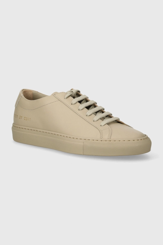 Шкіряні кросівки Common Projects Original Achilles Low низька бежевий 3701.0241