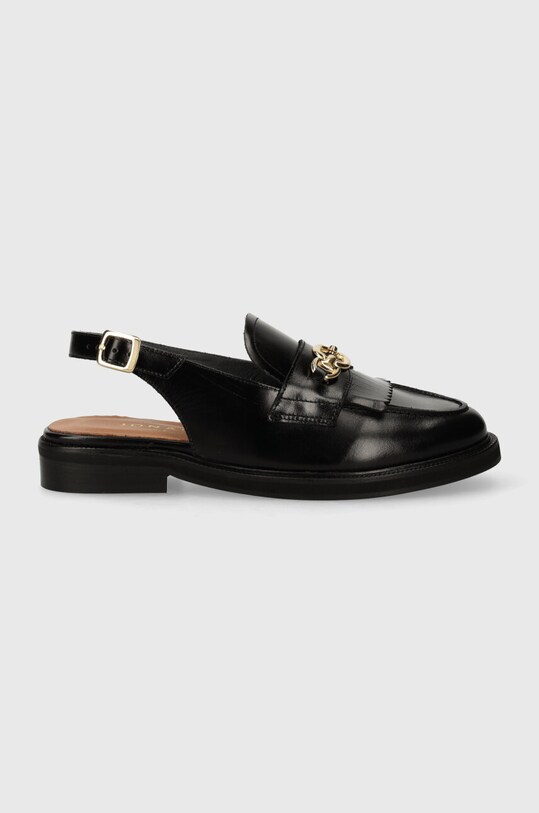 Jonak mocasini de piele DELPHY 3600169 negru SS24
