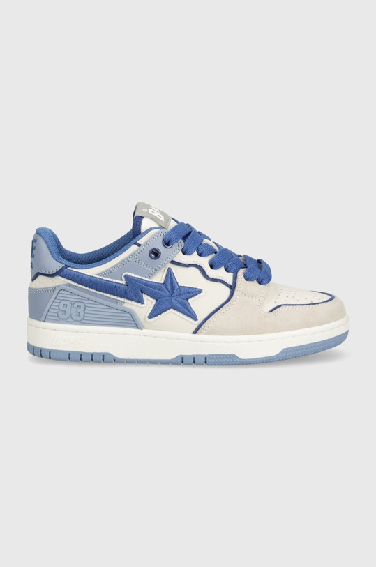 A Bathing Ape leather sneakers Bape Sk8 Sta #5 L 1K30291312 blue SS24