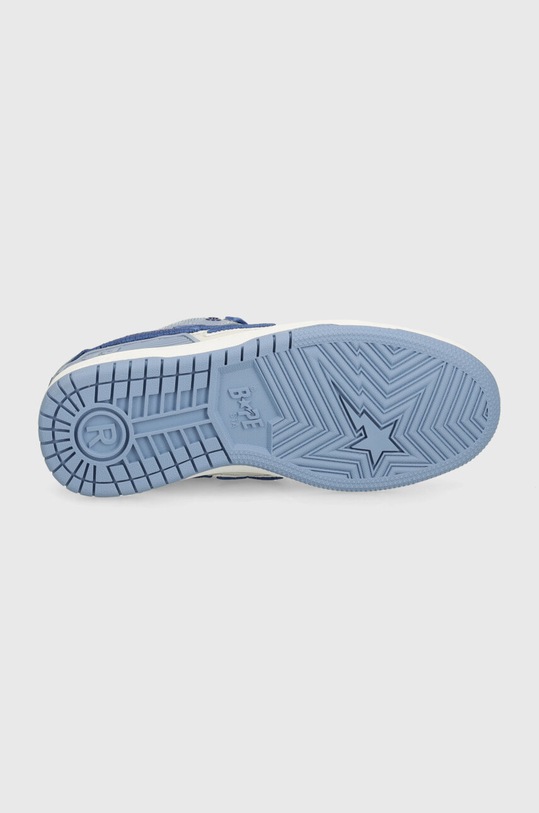A Bathing Ape leather sneakers Bape Sk8 Sta #5 L 1K30291312 blue