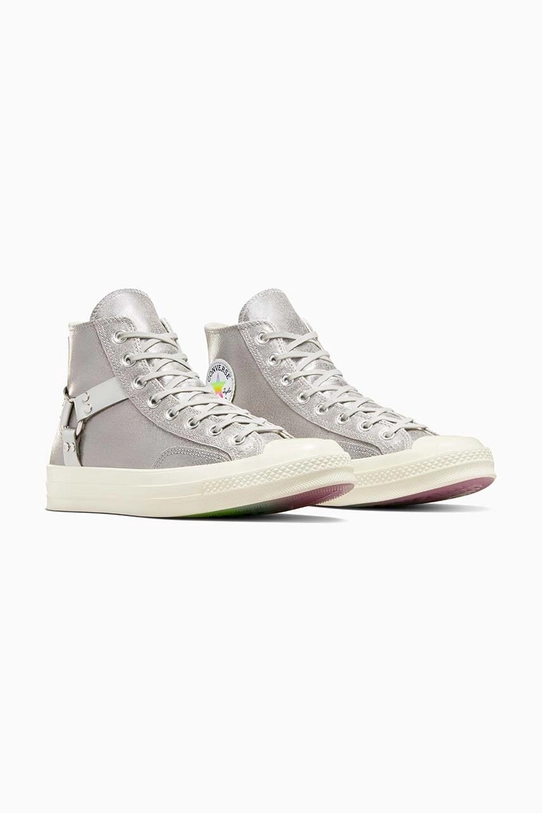 Converse scarpe da ginnastica Chuck 70 Hi Pride A10214C argento SS24