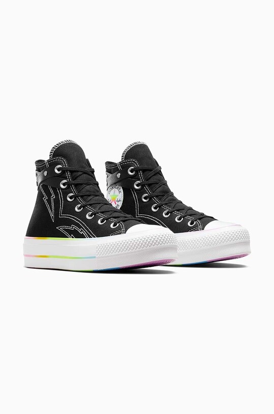 Converse tenisi Chuck Taylor All Star Lift Hi Pride A10218C negru SS24