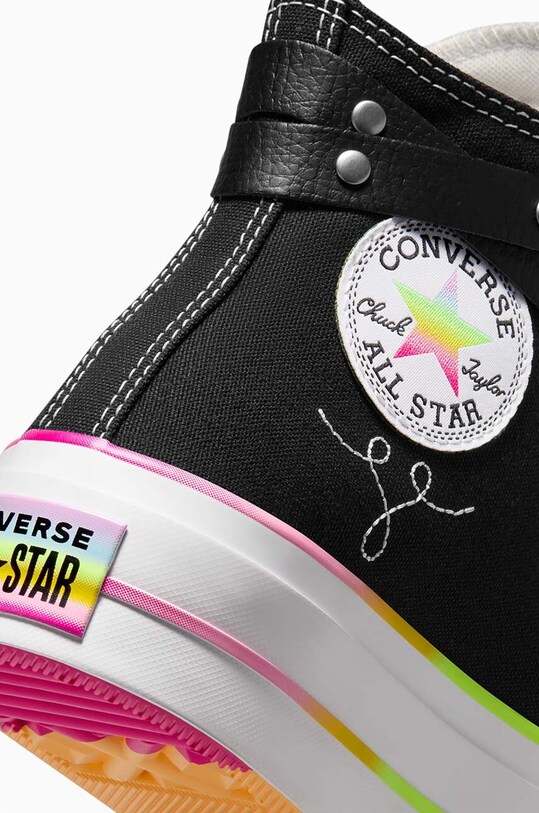 Converse tenisi Chuck Taylor All Star Lift Hi Pride A10218C negru