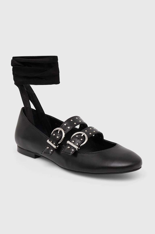 Alohas baleriny skórzane Thekla S100507.01 czarny SS25