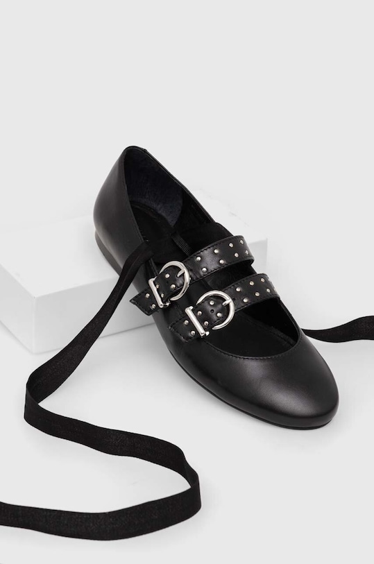 Obuwie Alohas baleriny skórzane Thekla S100507.01 czarny