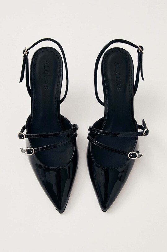 Alohas szpilki skórzane Joelle S100441.02 czarny