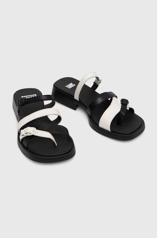 Kožené šľapky Camper TWS usňová koža čierna K201602.004