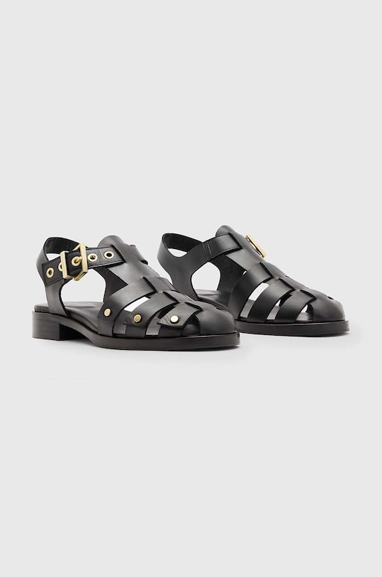 Kožené sandály AllSaints Nelly Stud W028FA.BLK černá SS24
