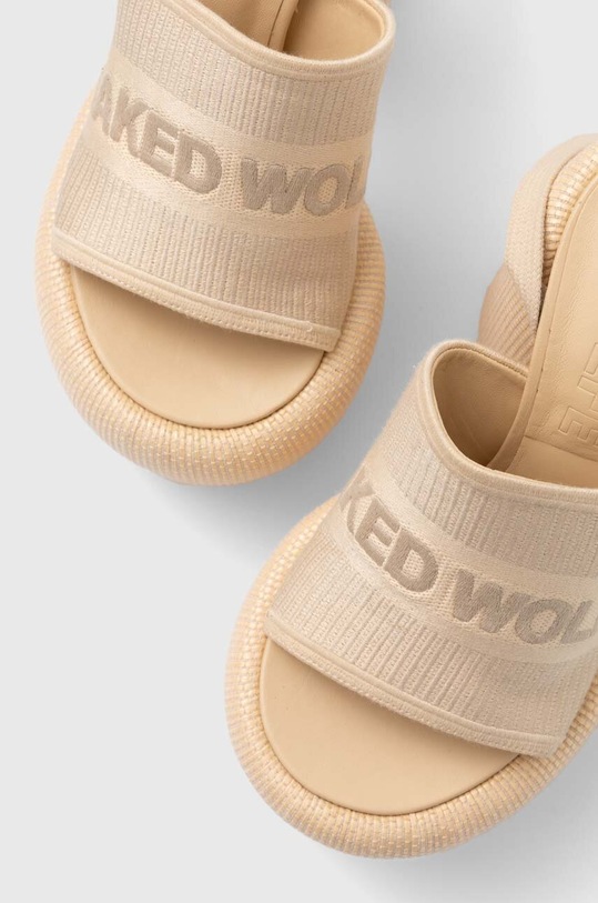 Naked Wolfe sandale bej Beach.Raffia.Off.White