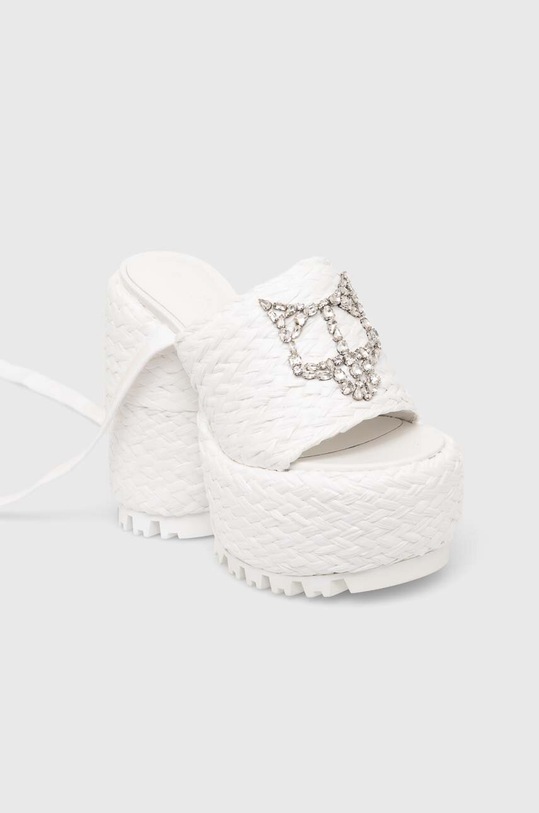 Naked Wolfe sandale Beach.Raffia.White alb SS24