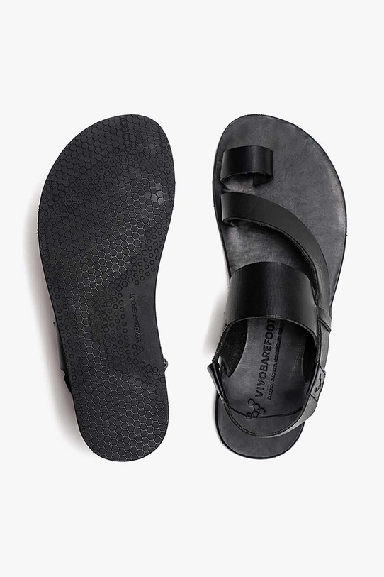 Vivobarefoot sandały skórzane OPANKA SANDAL 203225 czarny