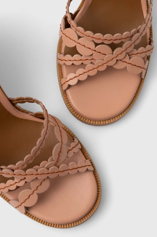 See by Chloé sandały skórzane Kaddy SB42032A.348 beżowy