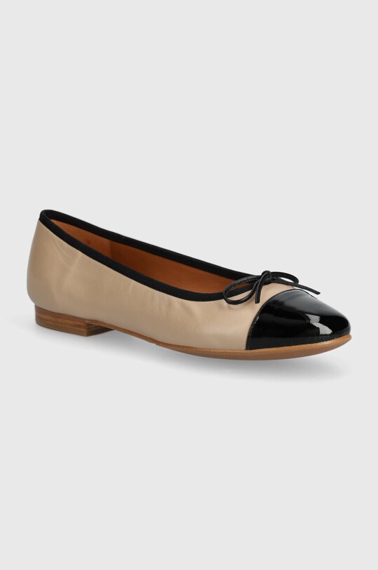 Billi Bi balerini de piele piele patentata bej A6021
