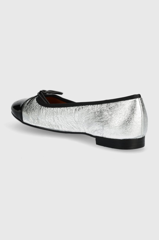 Obuv Kožené balerínky Billi Bi A6021 strieborná