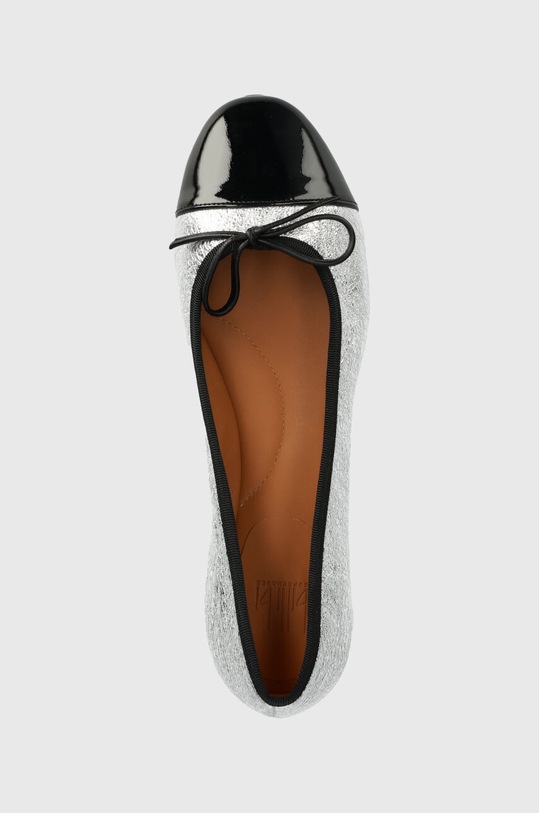 Kožené balerínky Billi Bi strieborná A6021