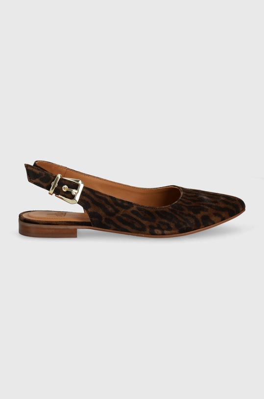 Billi Bi balerini din piele intoarsa A6302 maro SS24
