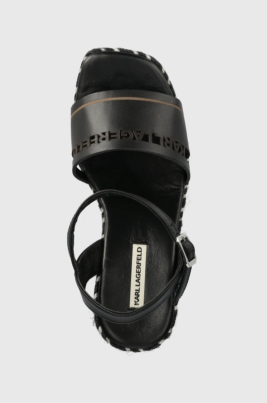 Kožené sandály Karl Lagerfeld GABLE černá KL34305.000