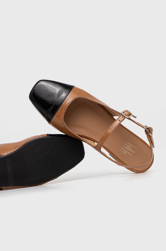 Billi Bi baleriny skórzane A6801 brązowy