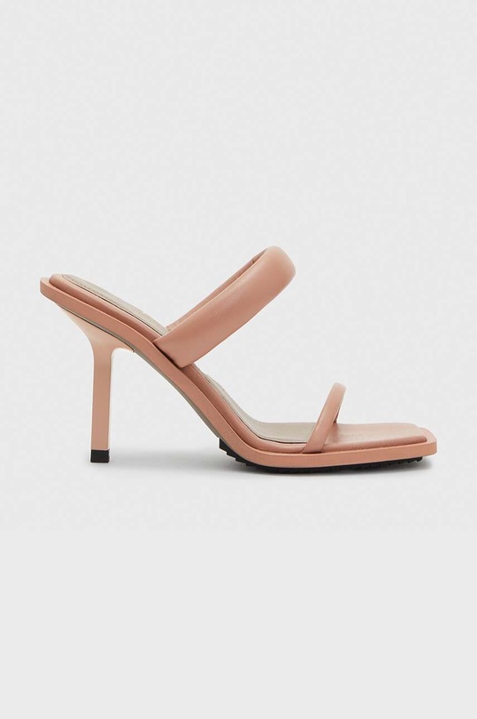 Kožené pantofle AllSaints Ava přírodní kůže růžová WF595Y