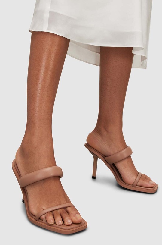 Kožené pantofle AllSaints Ava WF595Y