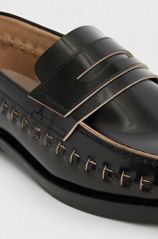 Шкіряні мокасини AllSaints Sofie чорний WF643Y